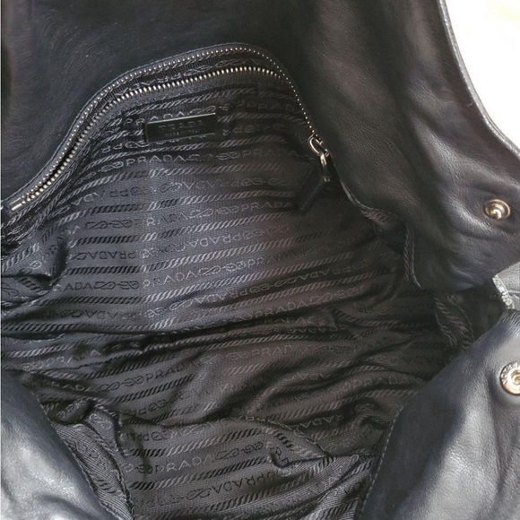 Authentic Prada Black Leather Hand Bag - Picture 8 of 12